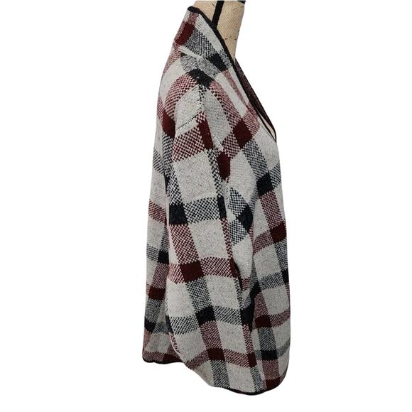 ADRIENNE Vittadini windowpane plaid cardigan sweater plus size 3X NEW!!! - Picture 3 of 8